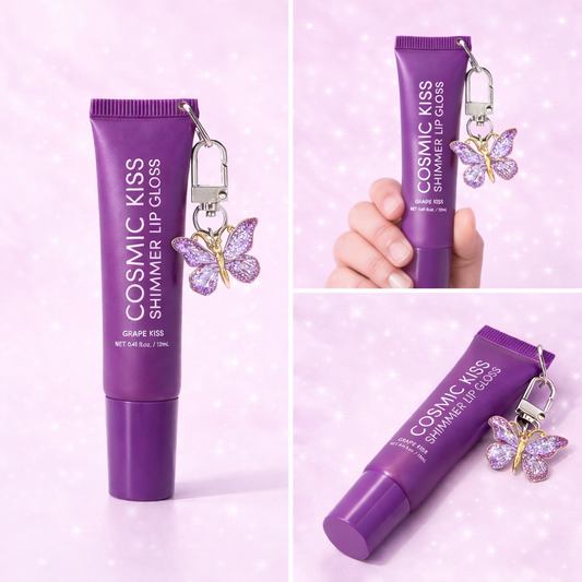 COSMIC KISS Shimmer Lip Gloss `Grape Kiss